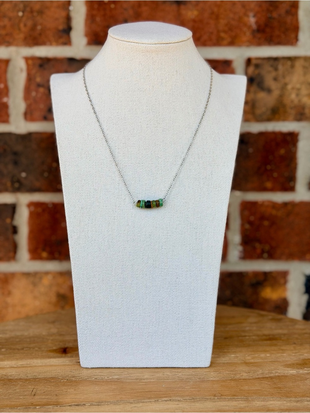 Chunky Turquoise Bar Necklace